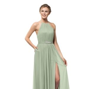 Dusty Sage Green Bridesmaid's Dress - Azazie